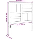  Naslonjalo za posteljo Voščeno rjava 80.5 x 4 x 104 cm | Shoptok.si