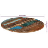  Okrugla stolna ploča 80 cm 15 - 16 mm masivno obnovljeno drvo | shoptok.hr