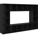 vidaXL Komplet TV omaric 4 pcs Črna 37 x 37 x 142.5 cm Konstruiran les | Shoptok.si