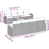  Set sofe 9 pcs Smeđa i crvena Poliester | shoptok.hr