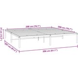  Metalni okvir za krevet crni 200x200 cm | Eponuda.com