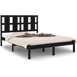 The Living Store Posteljni okvir črn iz trdne borovine 140x190 cm - Posteljni Okvir, (21523849) | Shoptok.si