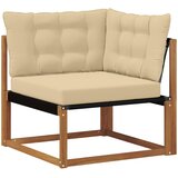  Set vanjskih sofa 8 kom. Prirodna i bež Čvrsto drvo akacije | shoptok.hr