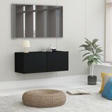 The Living Store TV omarica črna 80x30x30 cm inženirski les - TV Omarica, (21376628) Cene