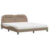 vidaXL Krevet s madracem cappuccino 180x200 cm umjetna koža Cijene