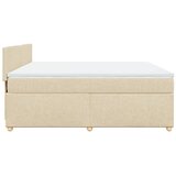  Krevet s oprugama i madracem krem 200 x 200 cm od tkanine | shoptok.hr