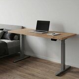Uvi STANDARD V2 električna dvižna miza - Chalet Oak in siv okvir | Shoptok.si
