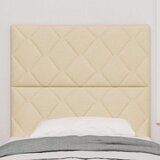 vidaXL Vzglavje z dizajnom diamantskih blokov Kremno 100 cm Tkanina, Vzglavje z dizajnom diamantskih blokov Kremno 200 cm Tkanina, (22080273) | Shoptok.si
