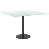 Stolna ploča bijela 60x60 cm 6 mm staklena s mramornim uzorkom | shoptok.hr
