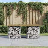vidaXL Vrtna klop gabion 103x44x42 cm impregnirana borovina Cene