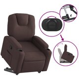  Naslonjač na podizanje tamnosmeđi od tkanine | shoptok.hr