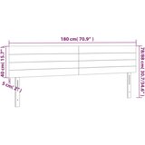  LED uzglavlje tamnosmeđe 180x5x78/88 cm od tkanine | shoptok.hr