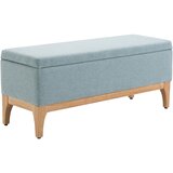 HOMCOM oblazinjena platnena in lesena oblazinjena klop za shranjevanje za predsobo, skandinavsko oblikovana nočna klop, 110x39x45cm, svetlo modra, (20745282) Cene