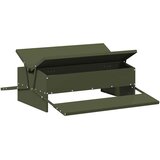 vidaXL Hranilka za piške s pedali Oljčno zelena 75 x 53 x 20,5 cm | Shoptok.si