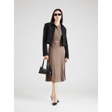 Michael Kors Pletena obleka 'FIT N FLARE' mokka | Shoptok.si