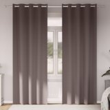  Zavjese sa zavjesama 2 pcs Tamno smeđa 245 x 140 cm Poliester | shoptok.hr