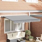  Skrovita tenda Antracit 300 x 200 cm tkanina - Antracit i bijela (antracitni okvir) 3 x 2 m Ručna | shoptok.hr