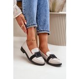VINCEZA Lacquered Women's Moccasins With Decoration Light Gray 58389 | Shoptok.si