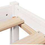 vidaXL Posteljni okvir brez vzmetnice bel 135x190 cm trdna borovina | Shoptok.si