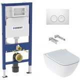 Geberit KOGEGESSD25W Smyle Square WC školjka s podometnim splakovalnikom Duofix 458.103.00.1 Delta25 | Shoptok.si