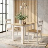 MID.YOU JEDILNA MIZA, bela, medeni hrast | Shoptok.si