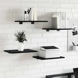za knjige 4 pcs Crna 40 x 30 x 1,5 cm Konstruirano drvo