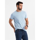 Ombre BASIC men's classic cotton T-shirt - light blue | Shoptok.si