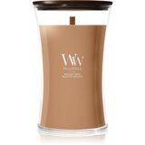 WoodWick Hazelnut Roast dišeča sveča z lesenim stenjem 610 g Cene