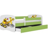 MID.YOU Dječji krevet Dreamy bager 160x80 sa madracem s ladicom Zelena | shoptok.hr
