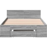 vidaXL Okvir za krevet s ladicom boja hrasta 100x200 cm drveni | shoptok.hr