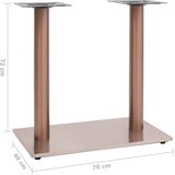  Noga za bistro stol mjedena 70x40x72 cm od nehrđajućeg čelika | shoptok.hr