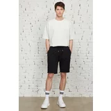 ALTINYILDIZ CLASSICS Men's Black Standard Fit Regular Fit Cotton Pocket Shorts