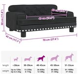  Krevet za pse crna 70 x 45 x 30 cm baršunasti | shoptok.hr