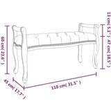  Klop modra 110x45x60 cm žamet | Shoptok.si