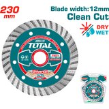 Turbo diamantna plošča 230x22,2mm, 12mm / INDUSTRIAL (TAC2132301) | Shoptok.si