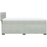 Box spring krevet s madracem svjetlosivi 80 x 200 cm baršunasti | shoptok.hr