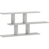  Zidna polica Betonska siva 100 x 17 x 45.5 cm prerađeno drvo - Betonska siva | shoptok.hr