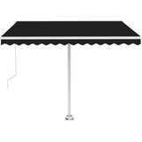vidaXL Ročno zložljiva tenda z LED lučmi 350x250 cm antracitna | Shoptok.si