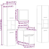 vidaXL 5-dijelni set kupaonskog namještaja boja hrasta sonome drveni | shoptok.hr