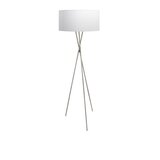 Eglo podna lampa Fondachelli 95539, 1x E27, 151,5 cm, satenski nikal/bijela tkanina | shoptok.hr