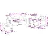  3-dijelni set sofa s jastucima crni od mikrovlakana | shoptok.hr