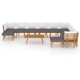  12-dijelna vrtna garnitura s jastucima masivno bagremovo drvo | shoptok.hr