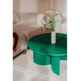 noo.ma Zelena okrogla klubska mizica z mizno ploščo v jesenovem dekorju ø 95 cm Gavo – | Shoptok.si