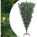  Preokrenuto umjetno božićno drvce s lopticama Zelena 180 cm PVC | shoptok.hr