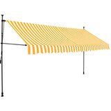 Maison Chic Ročno zložljiva tenda - Senčniki z LED lučkami 350 cm bela in oranžna, (22041491) Cene