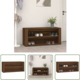 The Living Store Regal za čevlje rjav hrast 100x35x45 cm inženirski les - Stojalo Za Čevlje, (21744384) Cene