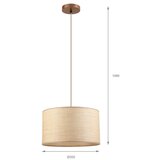 Luster na sajli AIDA 1xE27/15W/230V pr. 35 cm hrast/rafija | Eponuda.com