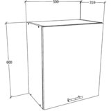 MID.YOU Kuhinjska Zgornja Omarica Esilo, Siva, Bela | Shoptok.si
