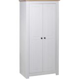 vidaXL garderobna omara bela 80x50x171,5 cm trdna borovina panama | Shoptok.si