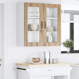  Zidni stakleni ormarić Umjetnički hrast 80 x 31 x 80 cm | shoptok.hr